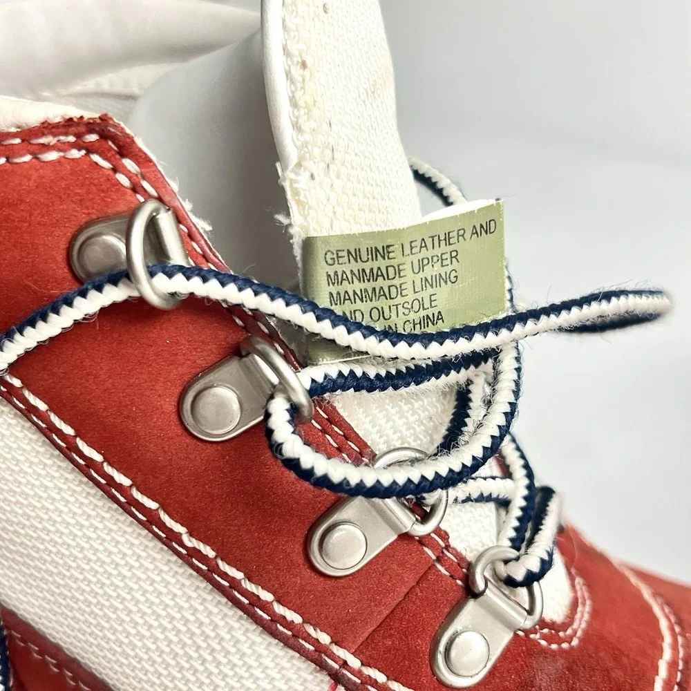 VTG Timberlands Red Suede Euro Women's Lady Field BT Hiking Boots Size 8.5 | 39‎